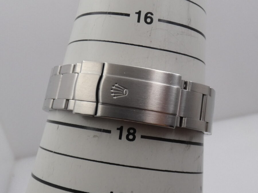 Rolex Air King 114200 Silver Dial Violet Index ANNO 2008 Automatico Acciaio Bracciale Oyster - immagine 12