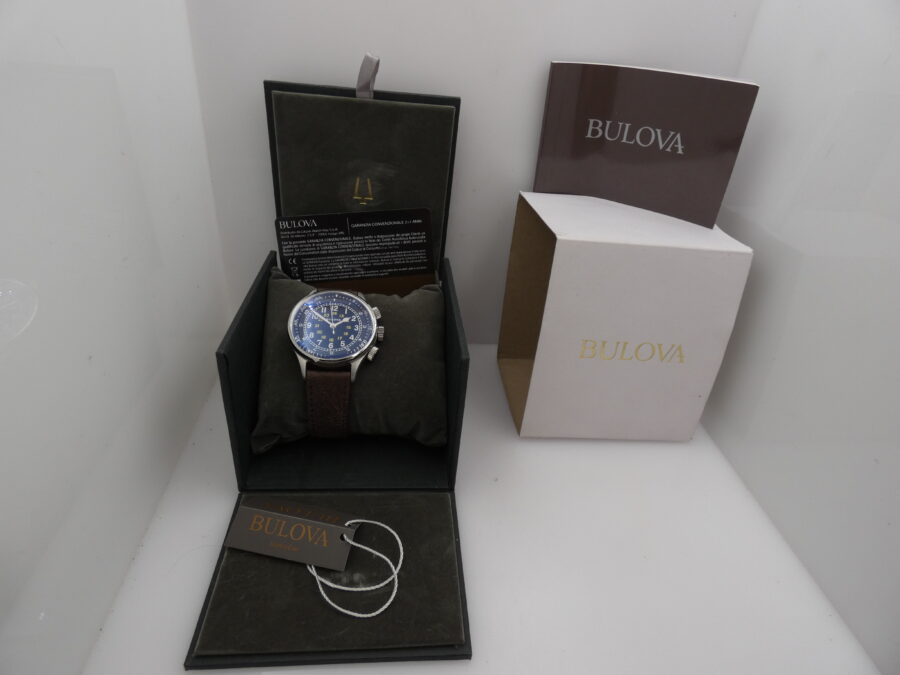 Bulova Pilot A15 96A245 BOX PAPERS & TAG PRICE Anno 2022 Automatico Acciaio - immagine 12