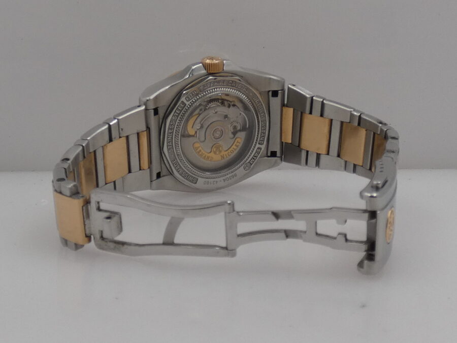Armand Nicolet J09 Day-Date Acciaio & Oro Rosa 18Kt FULL SET Automatico Braccialato - immagine 13