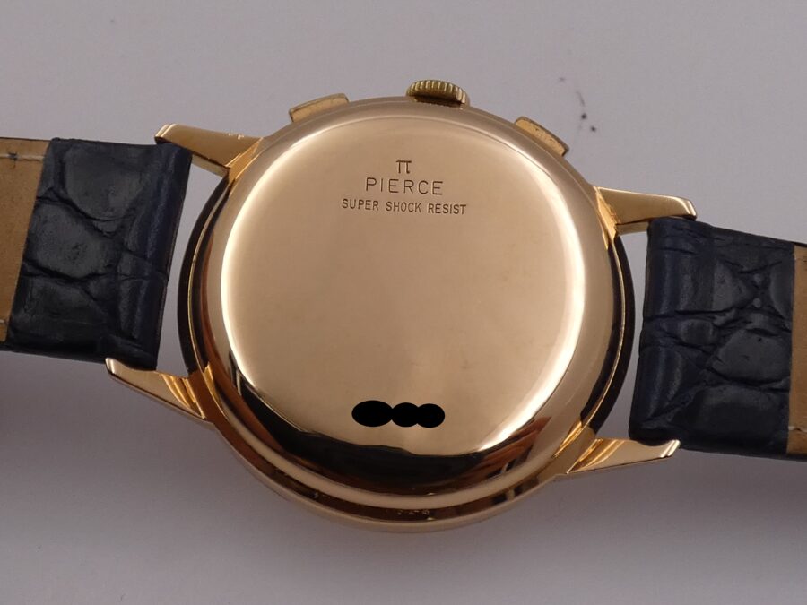 Pierce Wonderful Chronograph Oro Rosa 18Kt Valjoux 23 ANNI '50 TOP CONDITION Column Wheel - immagine 14