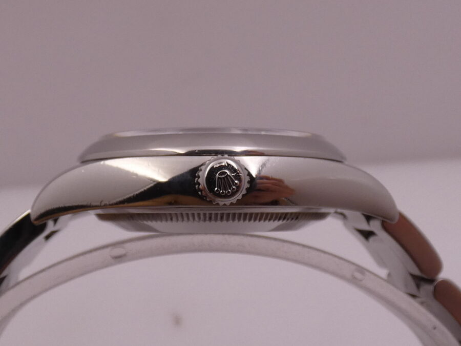 Rolex Air King 114200 Silver Dial Violet Index ANNO 2008 Automatico Acciaio Bracciale Oyster - immagine 14