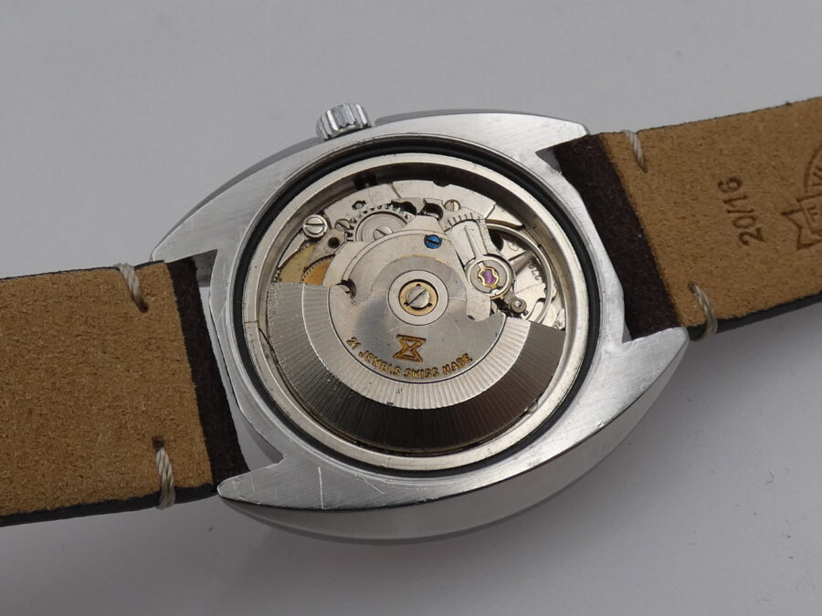 Lorenz Edox Blubird Cushion Oversize 38,5 mm Automatico ANNI '70 Acciaio Vintage - immagine 15