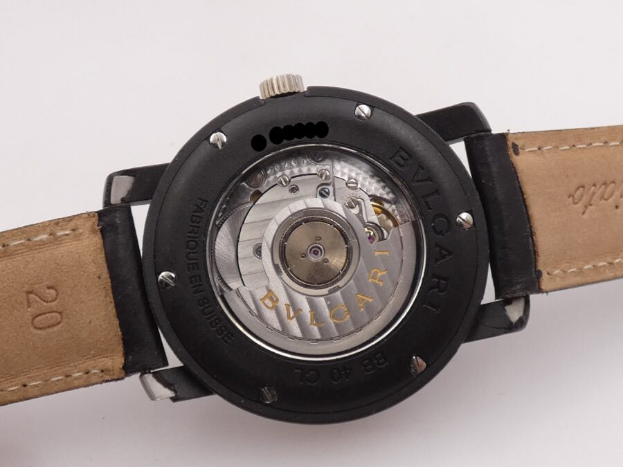 Bulgari Carbongold Via Dei Condotti 10 Roma BB 40 CL Carbon Automatic Date ANNI '2000 - immagine 16