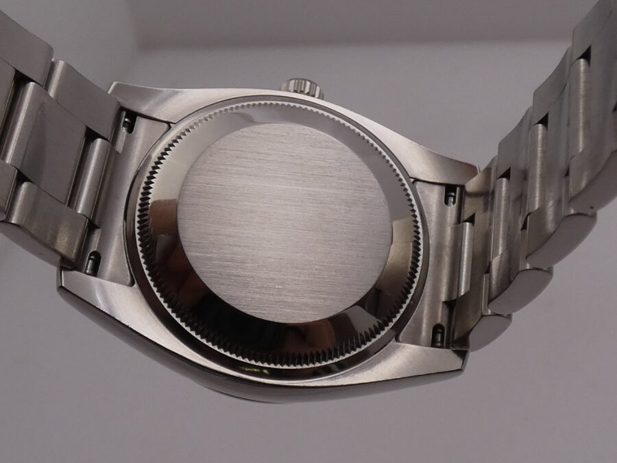 Rolex Air King 114200 Silver Dial Violet Index ANNO 2008 Automatico Acciaio Bracciale Oyster - immagine 15