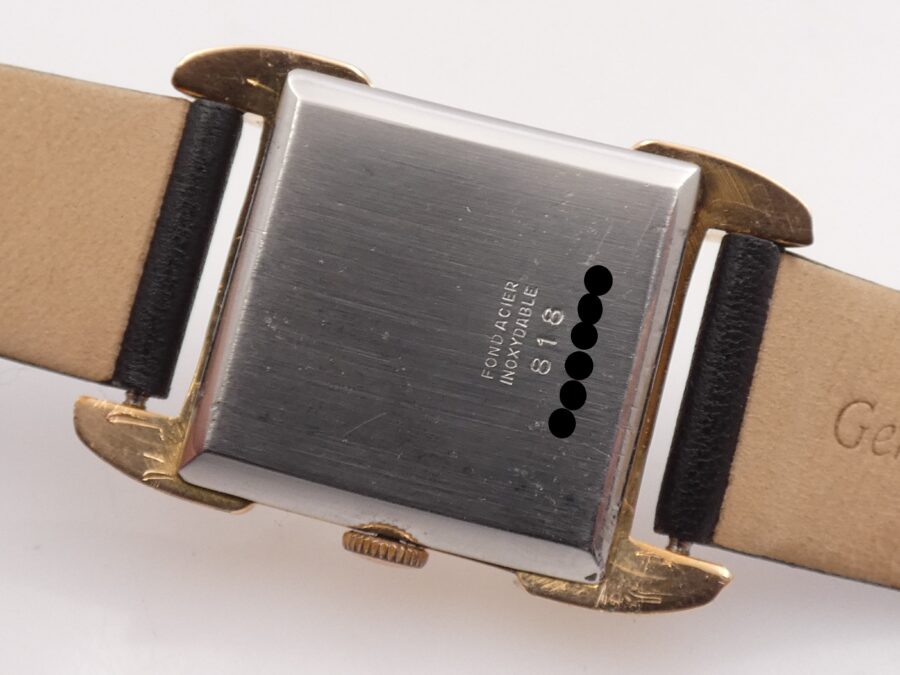 Lunesa Art Decò Laminato Oro Rosa 18Kt Spider Lugs Anni '50s Carica Manuale Vintage - immagine 14