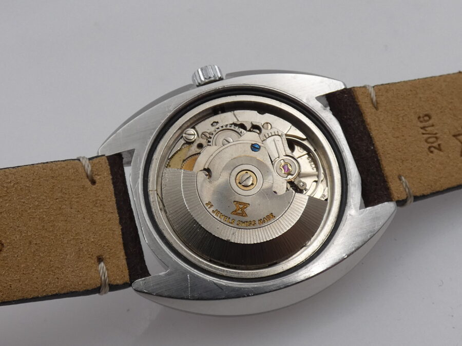 Lorenz Edox Blubird Cushion Oversize 38,5 mm Automatico ANNI '70 Acciaio Vintage - immagine 16