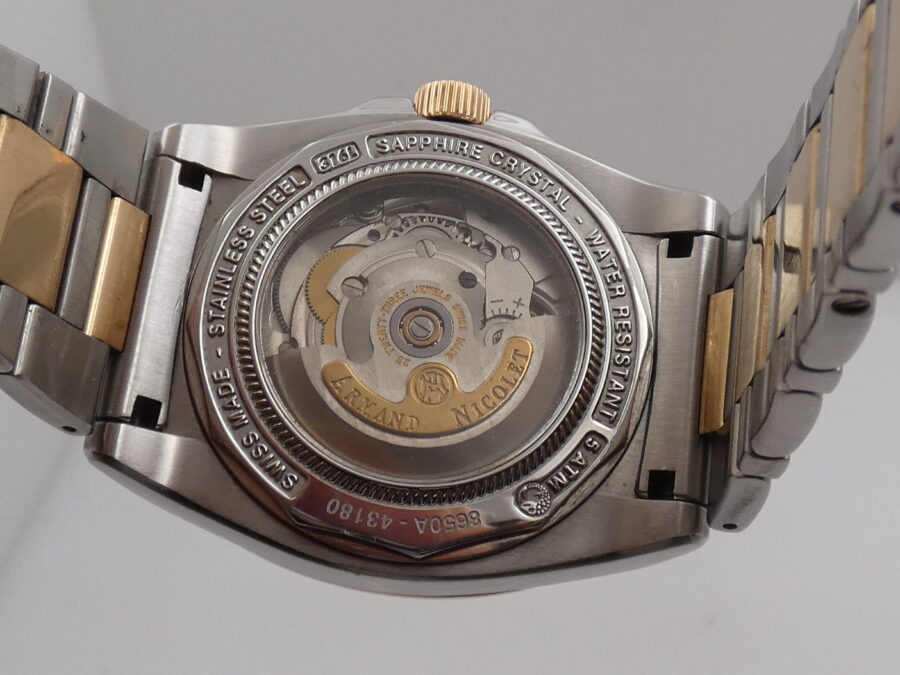 Armand Nicolet J09 Day-Date Acciaio & Oro Rosa 18Kt FULL SET Automatico Braccialato - immagine 17