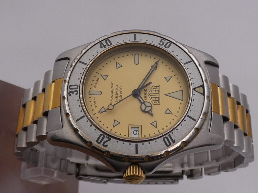 Heuer 2000 Professional 200m 974.006 18Kt G.f. & Steel ANNI '90s - immagine 3