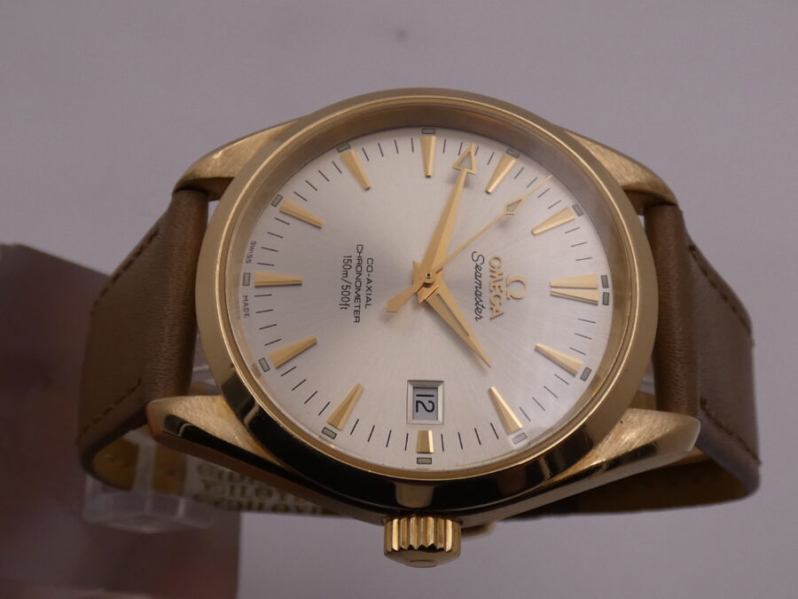 Omega Seamaster Aqua Terra 39mm Cronometro Co-Axial Oro 18Kt ANNO 2006 With BOX Automatico - immagine 3