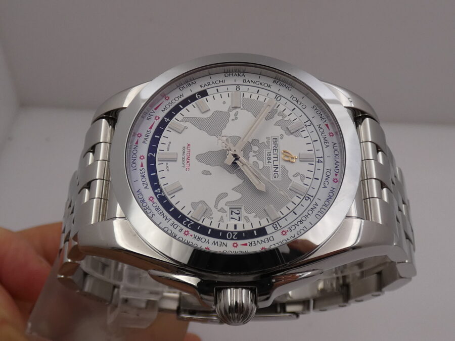 Breitling Galactic Unitime Sleek T World Time 44mm WB3510 Automatico Braccialato Acciaio - immagine 3