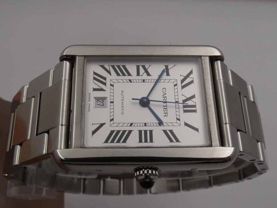 Cartier Tank Solo XL JUMBO 3515 BOX & PAPERS Anno 2013 Automatico Acciaio Braccialato - immagine 3