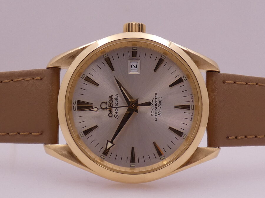 Omega Seamaster Aqua Terra 39mm Cronometro Co-Axial Oro 18Kt ANNO 2006 With BOX Automatico - immagine 4
