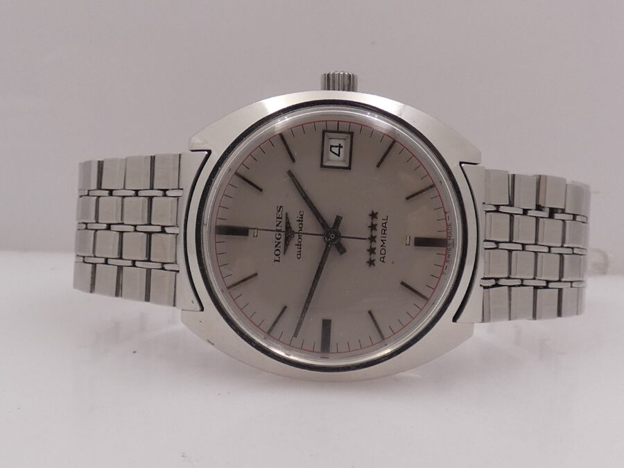Longines Admiral 5 Stelle 8342 Automatic Date ANNO 1974 Acciaio Braccialato Vintage - immagine 4