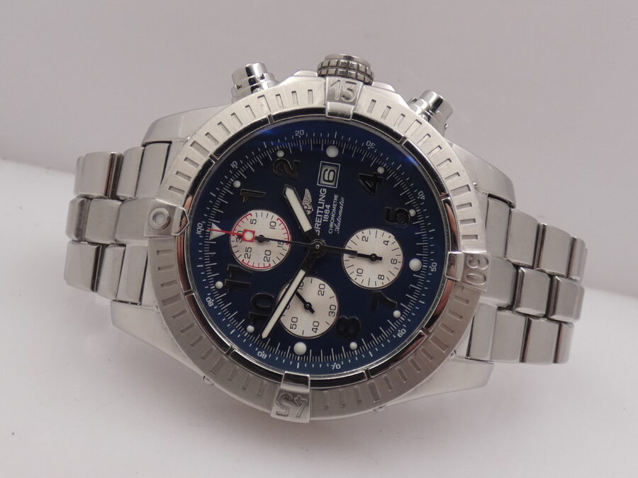 Cronografo Breitling Super Avenger 48mm A13370 BOX&PAPERS Automatico ANNO 2005 Acciaio - immagine 4