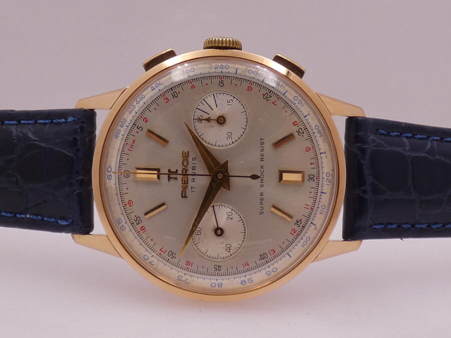 Pierce Wonderful Chronograph Oro Rosa 18Kt Valjoux 23 ANNI '50 TOP CONDITION Column Wheel - immagine 5