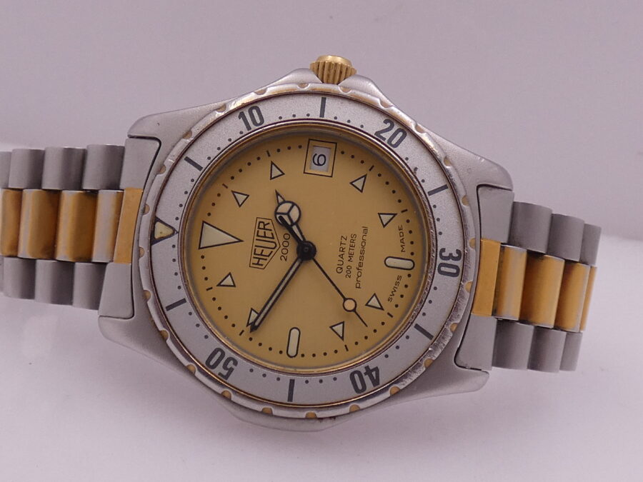 Heuer 2000 Professional 200m 974.006 18Kt G.f. & Steel ANNI '90s - immagine 5