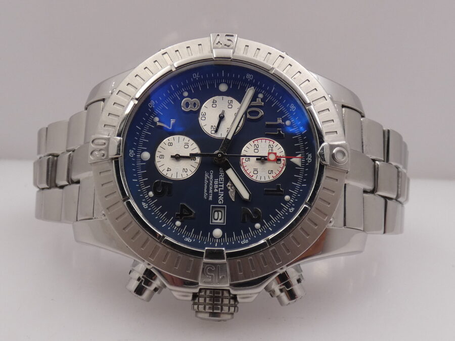 Cronografo Breitling Super Avenger 48mm A13370 BOX&PAPERS Automatico ANNO 2005 Acciaio - immagine 5