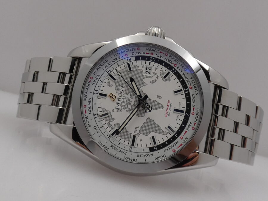 Breitling Galactic Unitime Sleek T World Time 44mm WB3510 Automatico Braccialato Acciaio - immagine 5