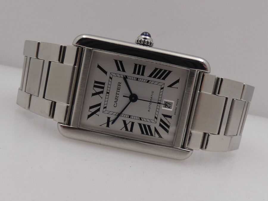 Cartier Tank Solo XL JUMBO 3515 BOX & PAPERS Anno 2013 Automatico Acciaio Braccialato - immagine 5