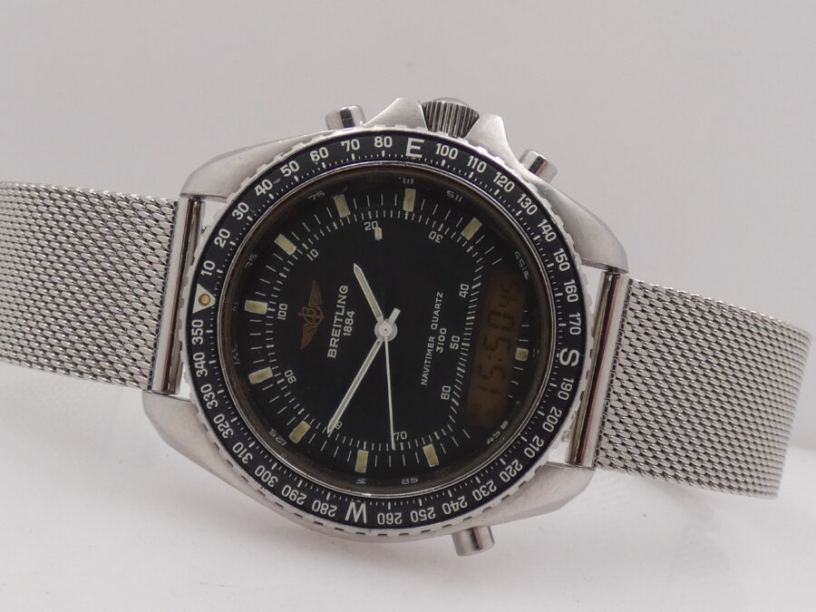 Breitling Pluton Navitimer 3100 41mm A51037 Analogico & Digitale Anni 90's Acciaio - immagine 5