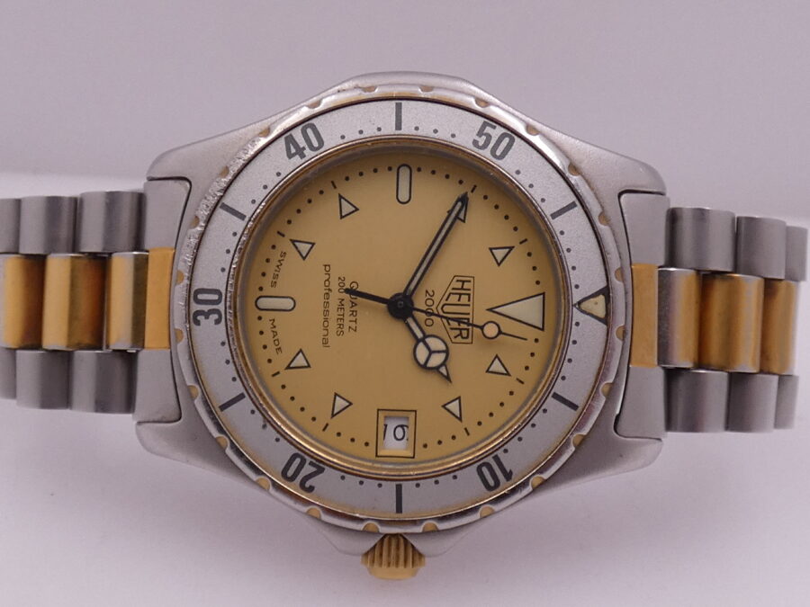 Heuer 2000 Professional 200m 974.006 18Kt G.f. & Steel ANNI '90s - immagine 6