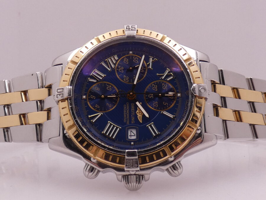 Cronografo Breitling Crosswind Chronometre 43mm D13355 FULL SET Acciaio&Oro 18Kt Automatico ANNO 2003 - immagine 7