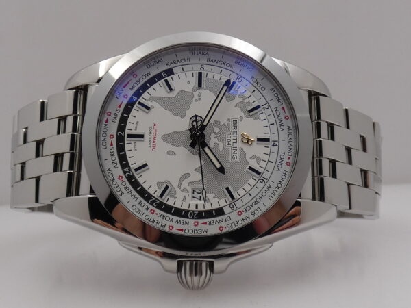 Breitling Galactic Unitime Sleek T World Time 45mm WB3510 Automatico Braccialato Acciaio