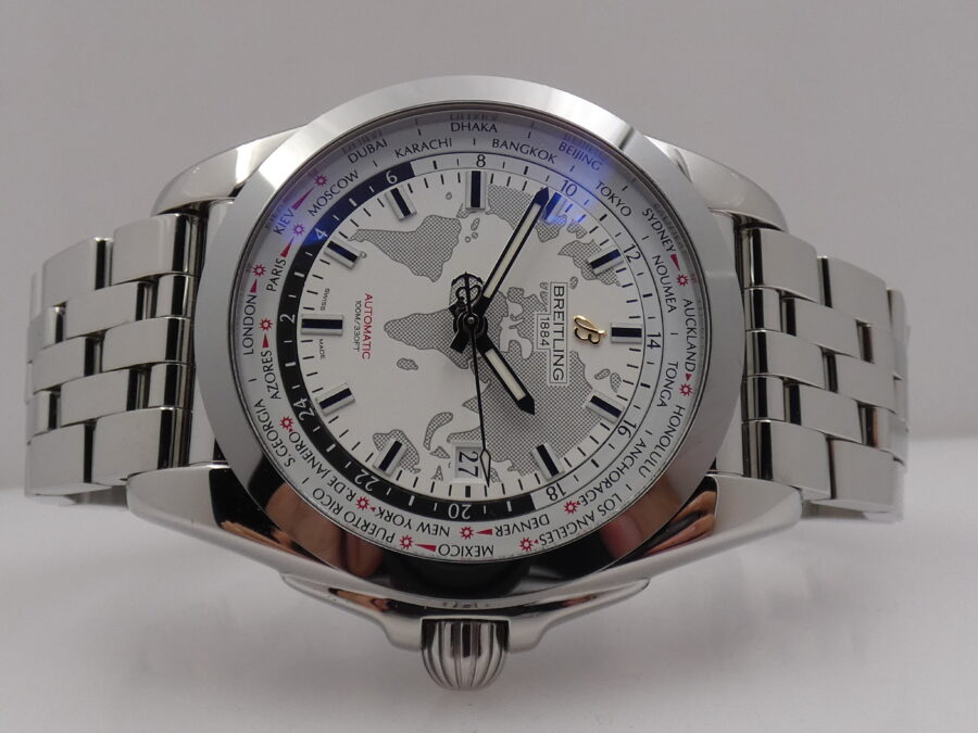 Breitling Galactic Unitime Sleek T World Time 44mm WB3510 Automatico Braccialato Acciaio - immagine 6
