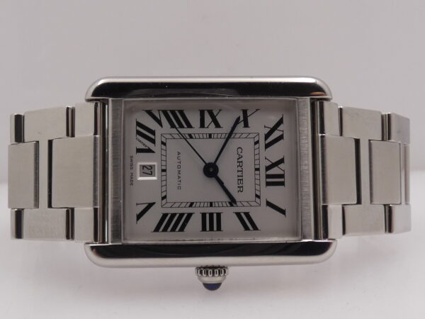 Cartier Tank Solo XL JUMBO 3515 BOX & PAPERS Anno 2013 Automatico Acciaio Braccialato
