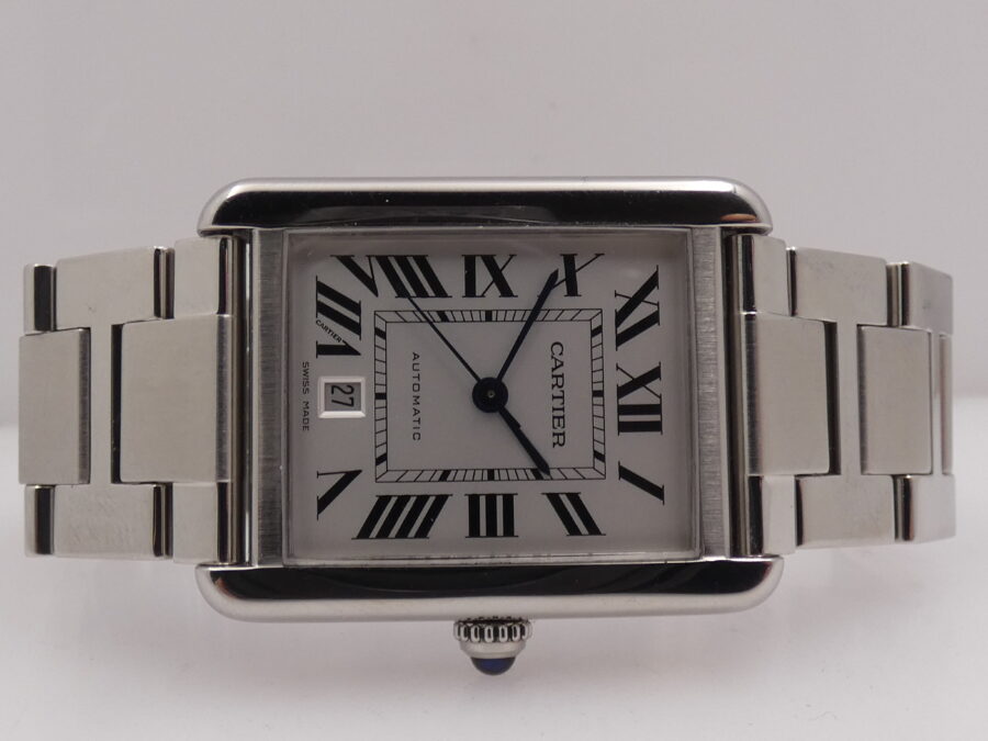Cartier Tank Solo XL JUMBO 3515 BOX & PAPERS Anno 2013 Automatico Acciaio Braccialato - immagine 6