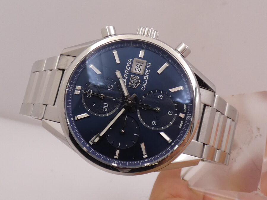 Cronografo TAG Heuer Carrera Calibre 16 LIKE NEW BOX&PAPERS Anno 2018 Automatico Acciaio - immagine 6
