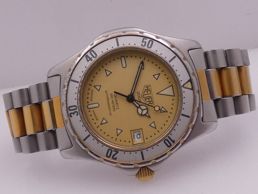 Heuer 2000 Professional 200m 974.006 18Kt G.f. & Steel ANNI '90s - immagine 7