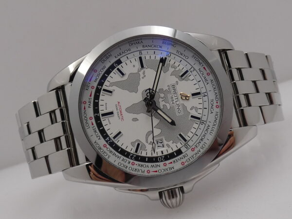 Breitling Galactic Unitime Sleek T World Time 45mm WB3510 Automatico Braccialato Acciaio