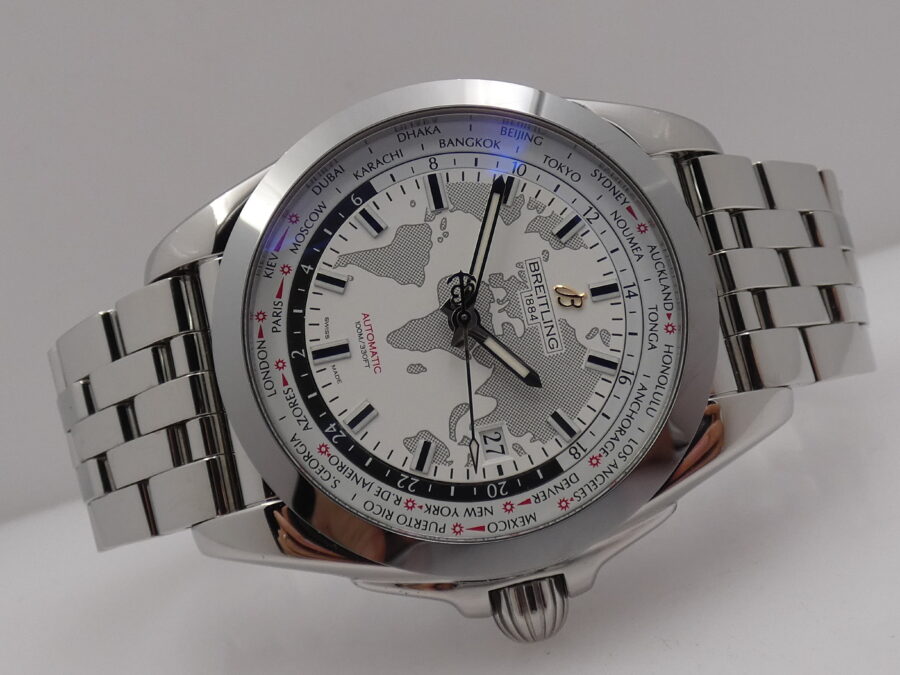 Breitling Galactic Unitime Sleek T World Time 44mm WB3510 Automatico Braccialato Acciaio - immagine 7