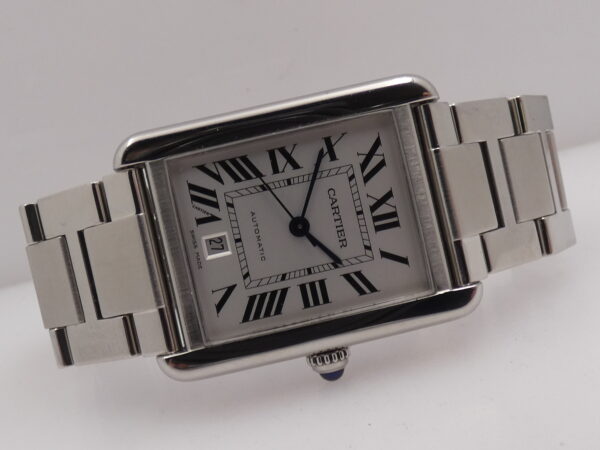 Cartier Tank Solo XL JUMBO 3515 BOX & PAPERS Anno 2013 Automatico Acciaio Braccialato