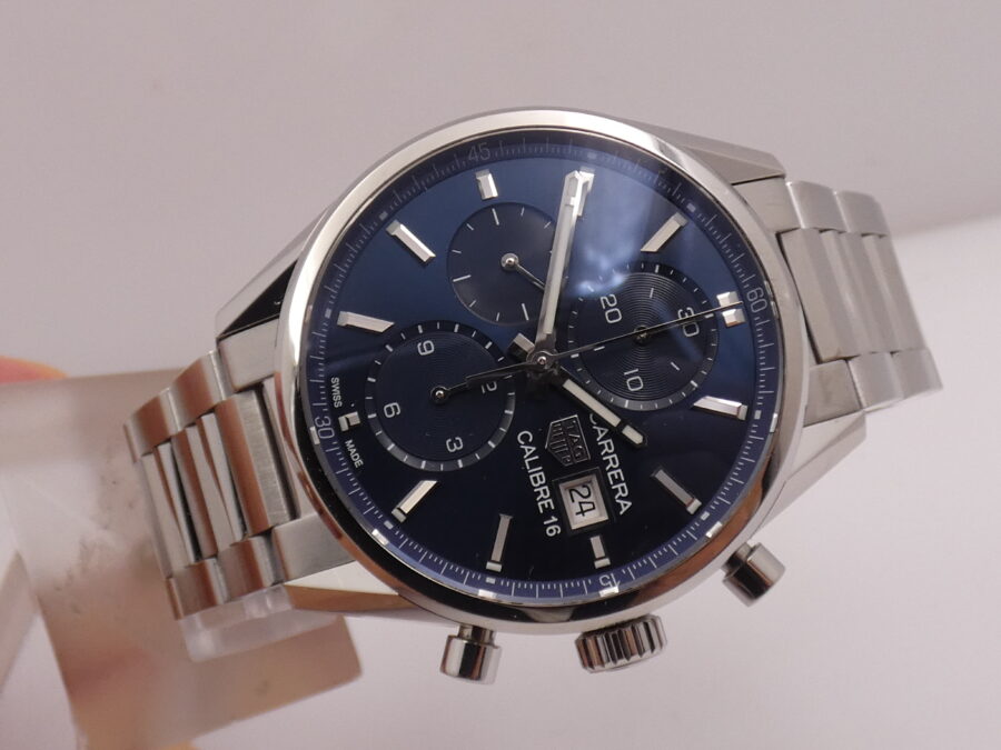 Cronografo TAG Heuer Carrera Calibre 16 LIKE NEW BOX&PAPERS Anno 2018 Automatico Acciaio - immagine 7