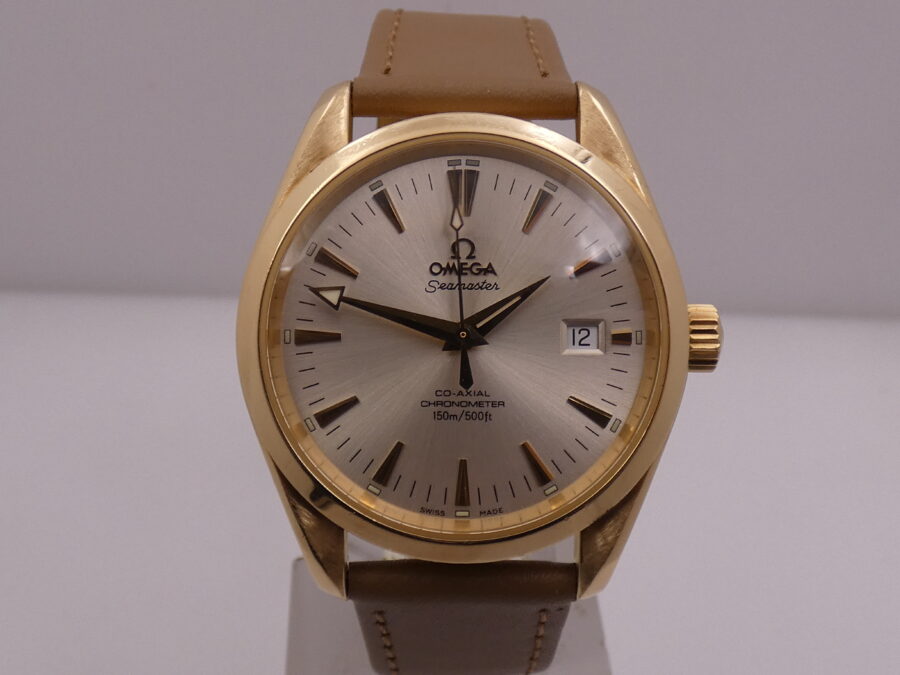 Omega Seamaster Aqua Terra 39mm Cronometro Co-Axial Oro 18Kt ANNO 2006 With BOX Automatico - immagine 8