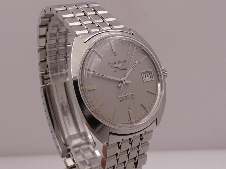 Longines Admiral 5 Stelle 8342 Automatic Date ANNO 1974 Acciaio Braccialato Vintage - immagine 8
