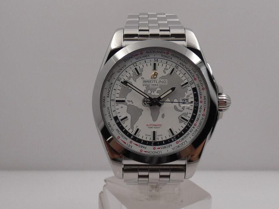 Breitling Galactic Unitime Sleek T World Time 44mm WB3510 Automatico Braccialato Acciaio - immagine 8