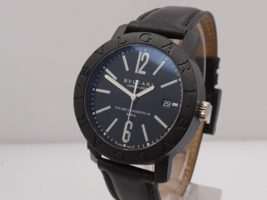 Bulgari Carbongold Via Dei Condotti 10 Roma BB 40 CL Carbon Automatic Date ANNI '2000 - immagine 10