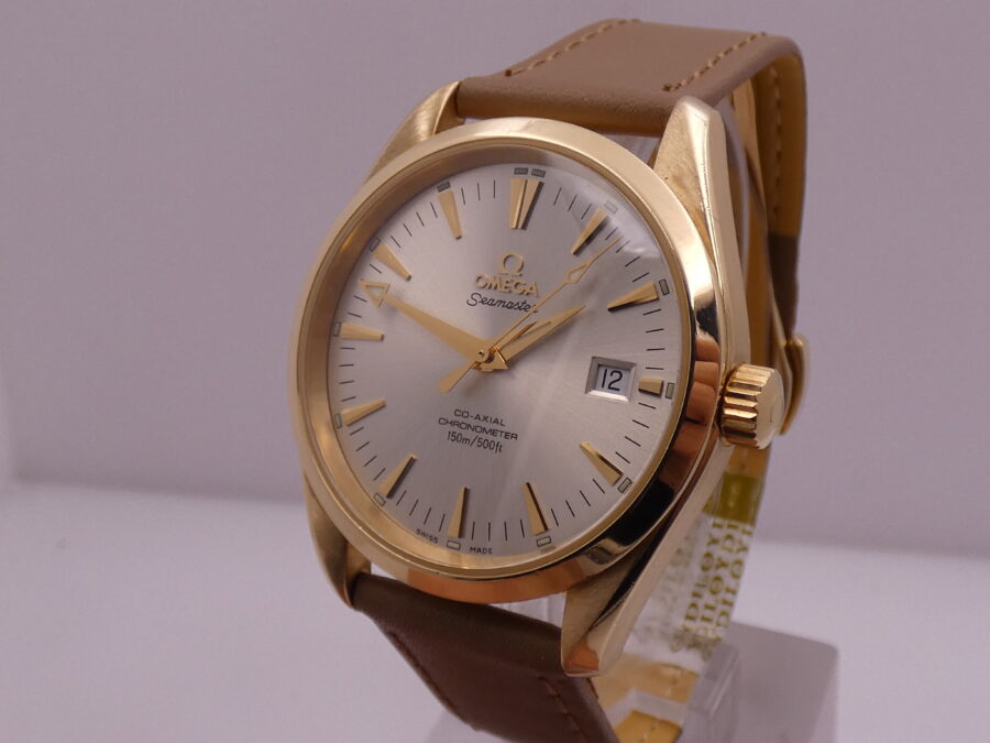 Omega Seamaster Aqua Terra 39mm Cronometro Co-Axial Oro 18Kt ANNO 2006 With BOX Automatico - immagine 9