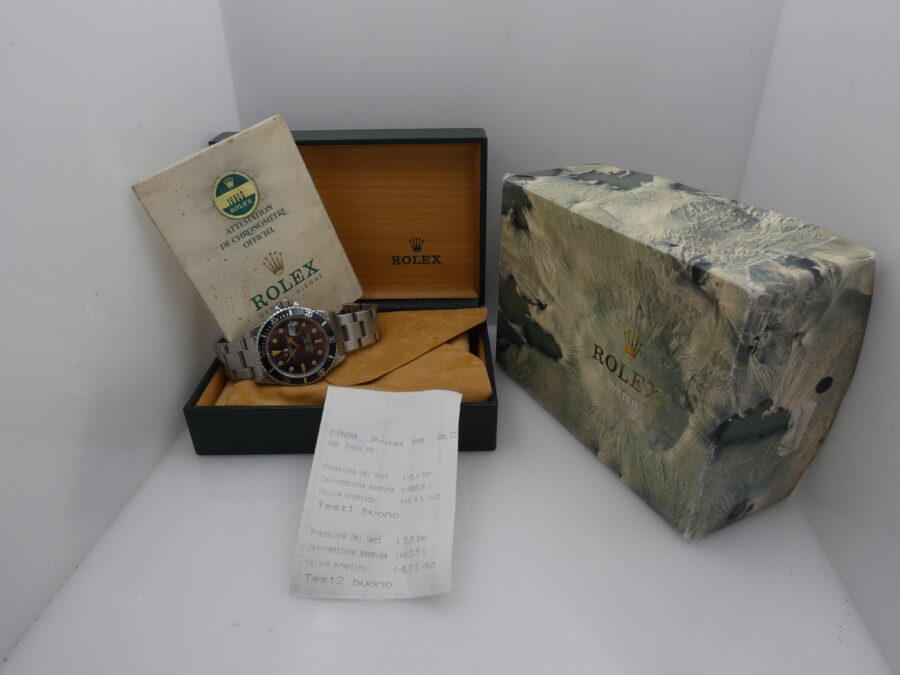 Rolex Submariner Date 16800 Hazelnut MAXI DIAL BOX&PAPERS Anno 1982 Automatico Acciaio - immagine 9