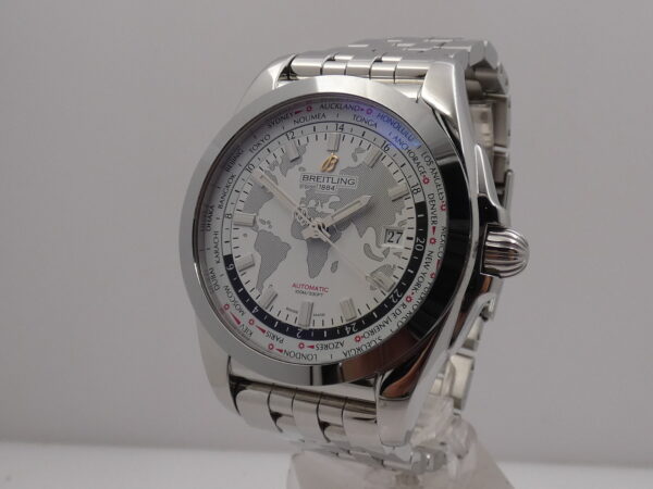 Breitling Galactic Unitime Sleek T World Time 45mm WB3510 Automatico Braccialato Acciaio