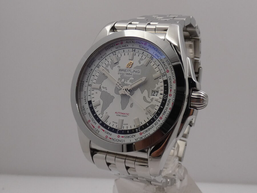Breitling Galactic Unitime Sleek T World Time 44mm WB3510 Automatico Braccialato Acciaio - immagine 9