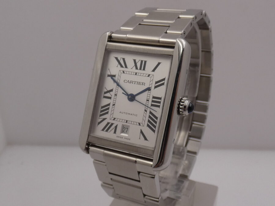 Cartier Tank Solo XL JUMBO 3515 BOX & PAPERS Anno 2013 Automatico Acciaio Braccialato - immagine 9