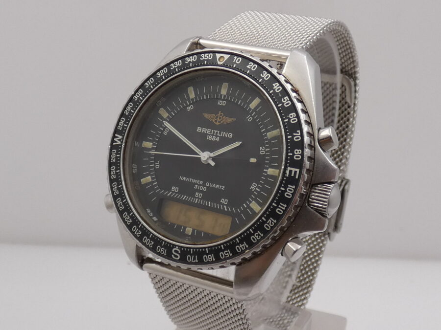 Breitling Pluton Navitimer 3100 41mm A51037 Analogico & Digitale Anni 90's Acciaio - immagine 9