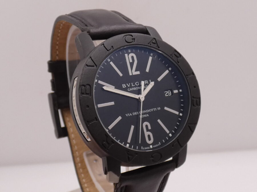 Bulgari Carbongold Via Dei Condotti 10 Roma BB 40 CL Carbon Automatic Date ANNI '2000 - immagine 11