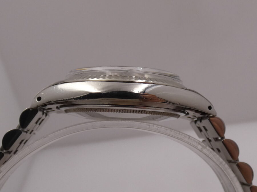Rolex Datejust 36 Jubilee 1601 Ardesia Taupe Dial Lunetta Oro Bianco 18Kt Automatico ANNO 1971 - immagine 12