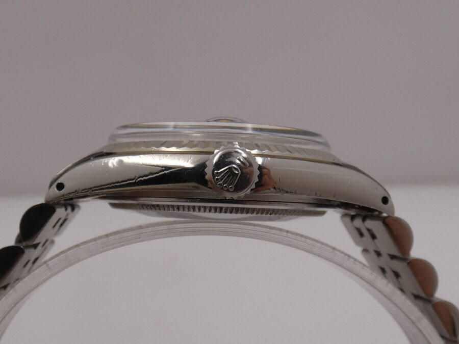 Rolex Datejust 36 Jubilee 1601 Ardesia Taupe Dial Lunetta Oro Bianco 18Kt Automatico ANNO 1971 - immagine 13