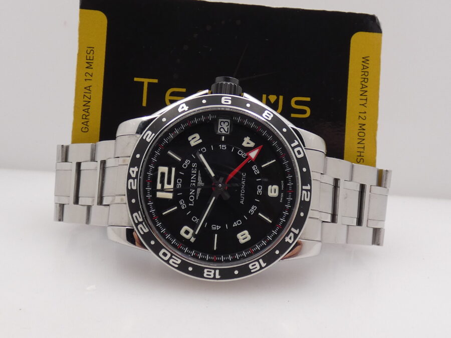 Longines Admiral GMT Automatico 42mm L3.668.4 con Scatola Anni '2000s With Bracelet Acciaio - immagine 2